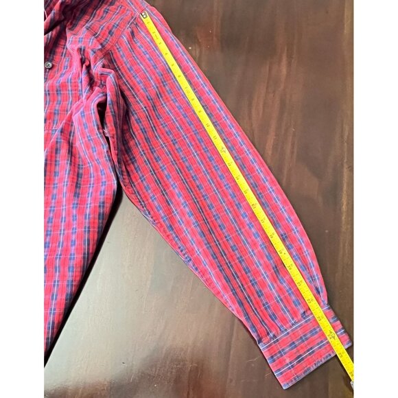 Enro Plaid Shirt Mens Size LT Chatham Cloth Button Down Long Sleeve Button Down - Picture 6 of 7